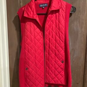 Jones New York Red Quilted Vest